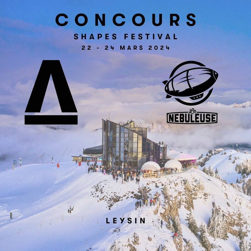 https://www.instagram.com/p/C32ksxWIkw3/[SHARP-CAPTION]Concours Shapes festival ! 🥳

En collaboration avec le Shapes festival à Leysin, tu as la possibilité de gagner 🎁 : 
2 pass week-end + 2 jours ski pass + 2 places pour la sunset party.

Avec ce package tu auras accès au festival du vendredi 22 au dimanche 24 mars ! 

Pour tenter ta chance : 
- 🕺 Suis @lanebuleuseco et @shapesfestival 
- 👍 Like cette publication 
- ⛷️ Tag la personne qui t’accompagnera à Leysin

Tirage au sort le Lundi 4 mars 🍀 
Bonne ch